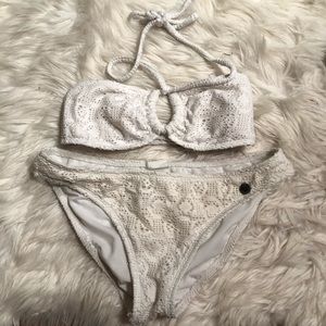 White cut out bikini
